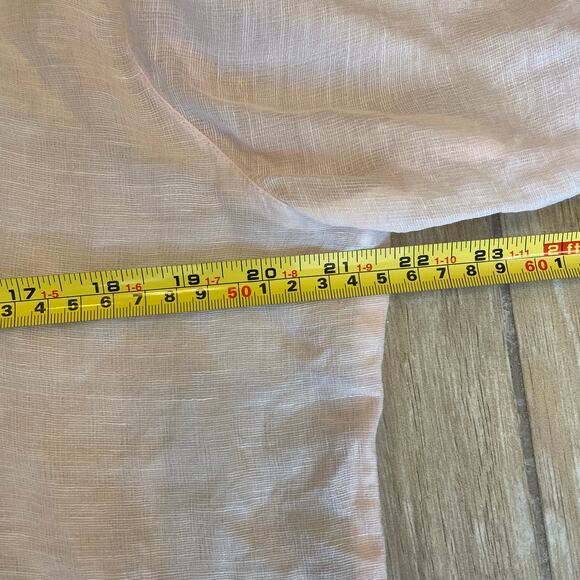 Chico’s Size 3 Pink Linen Silk Button Front Shirt 3/4 Sleeve Lightweight Top - Picture 6 of 7